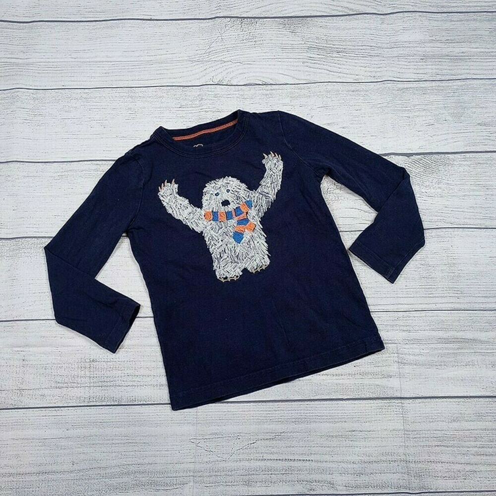 2/3 Mini Boden Super Stitch Yeti Long Sleeve Tee